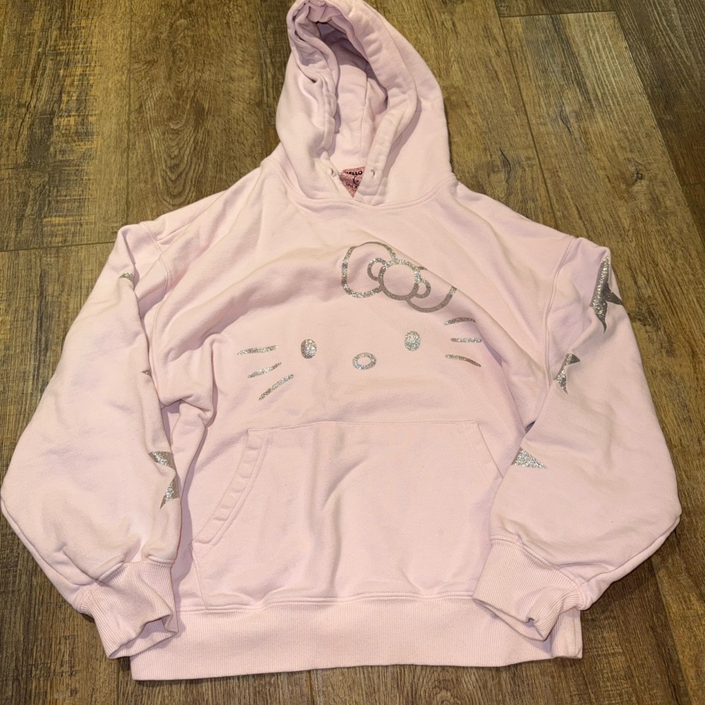 Forever 21 oversized hoodie hello Kitty, pink size small